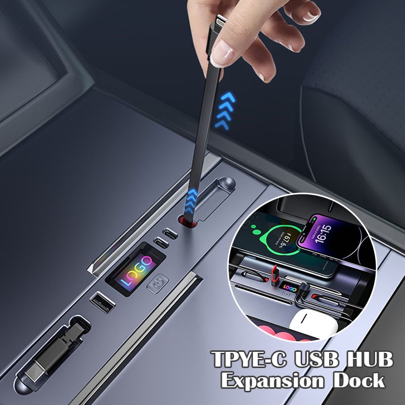 Controller Adapter Usb - 45W Zentralsteuerung Schnellladestation Ausziehbarer USB-C HUB