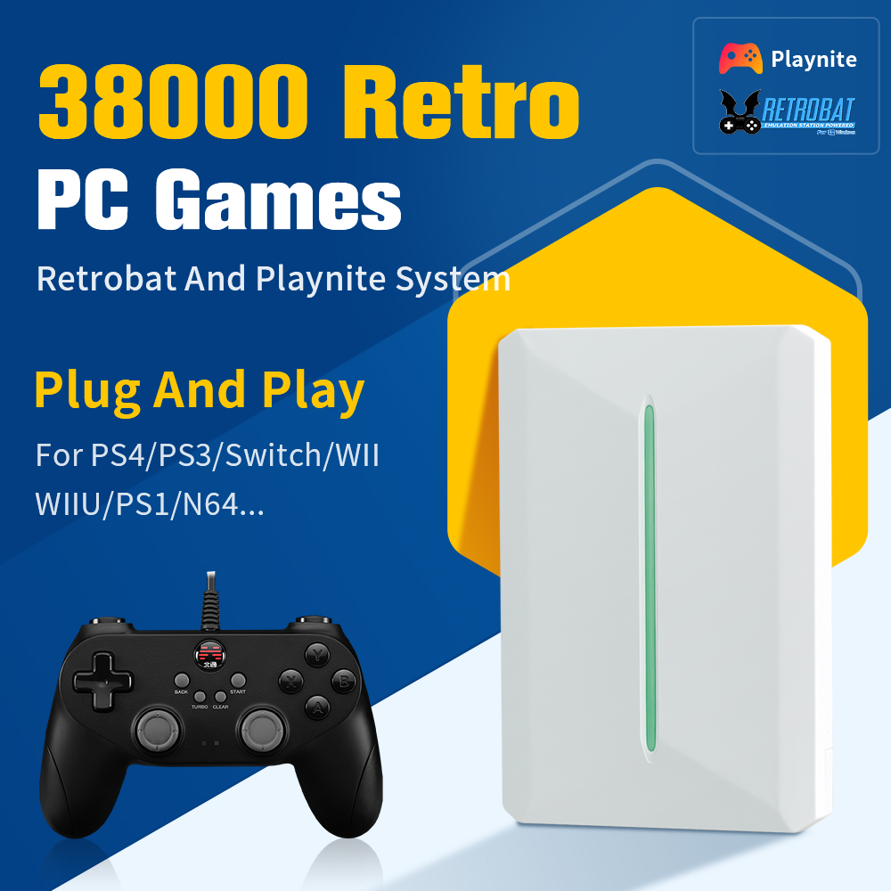 Retro Gaming Hard Drive - Tragbare 500G Retro Game Festplatte für