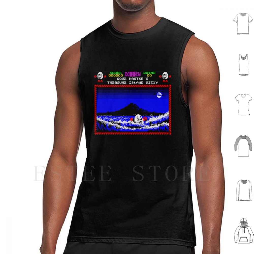 Retro Gaming Island - Treasure Island Dizzy Motiv Tanktops Weste
