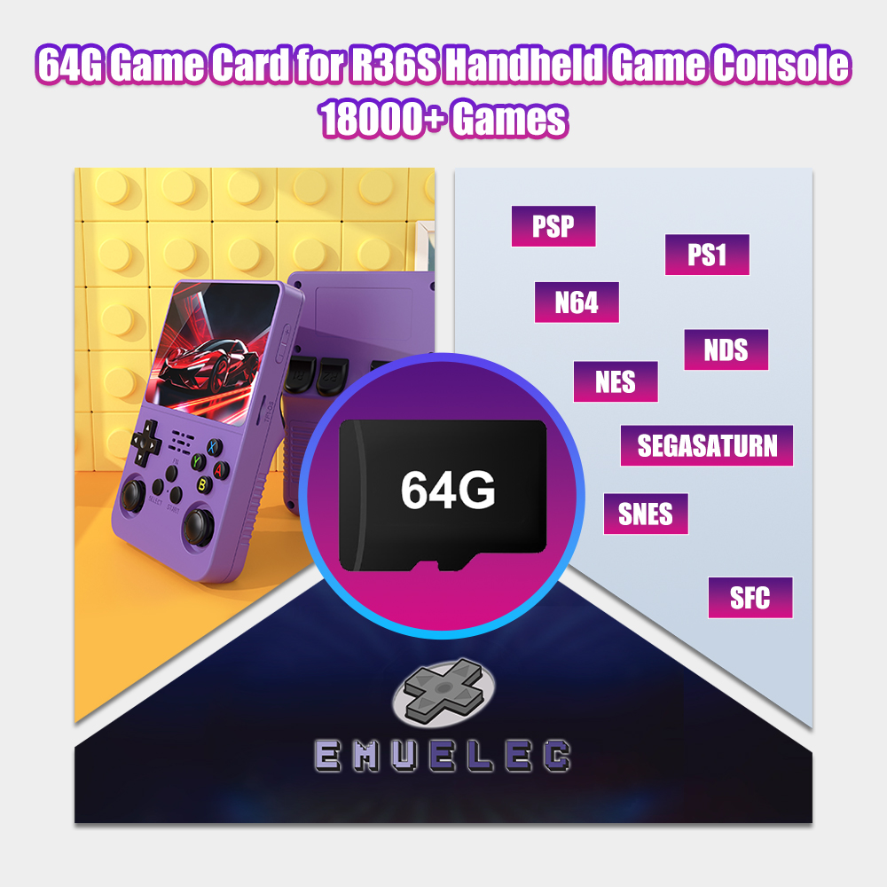 Retro Gaming N64 - 64G Game TF-Karte für R36S Video