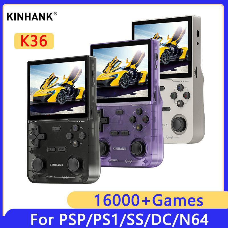 Retro Gaming N64 - KINHANK K36 Retro Handheld-Videospielkonsole 500 Nits