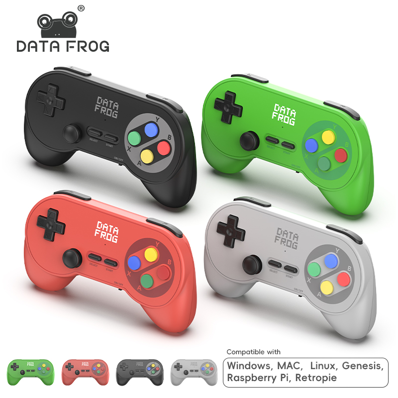 Retro Gaming Download - Data Frog PC07 Kabelloser Retro-Spielcontroller, Dual-USB-Empfänger
