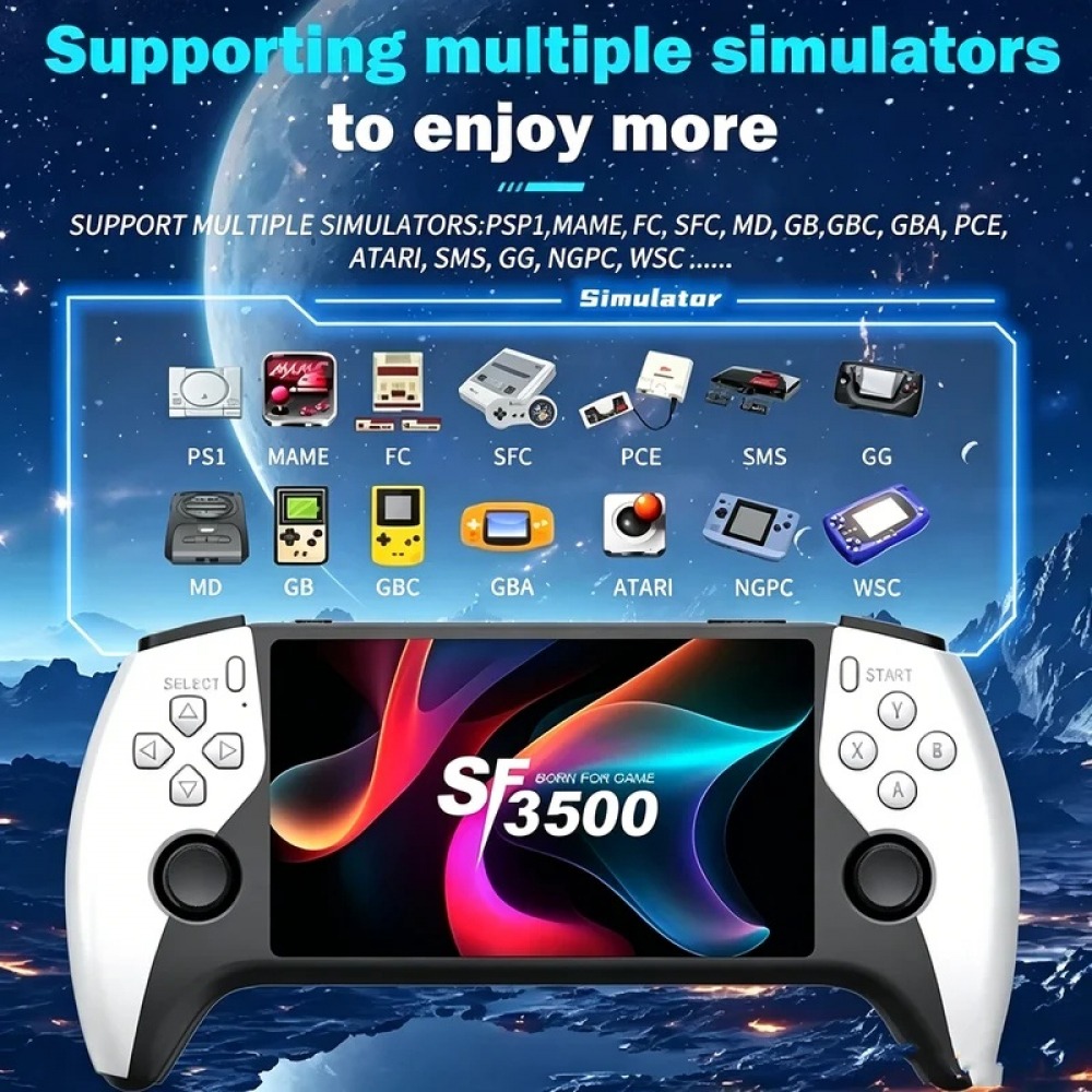 Retro Gaming Download - SF3500 5 Zoll Handheld-Spielkonsole für PS1