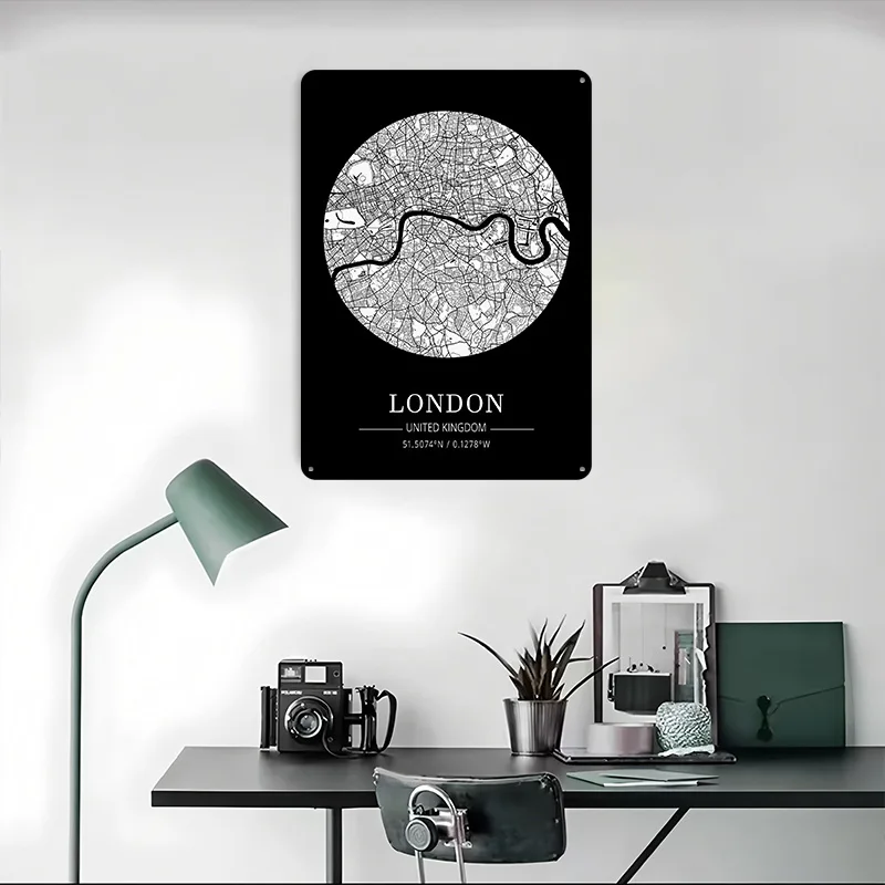 London Stadtplan Blechschild P – Retro Gaming London Bewertung und Preis