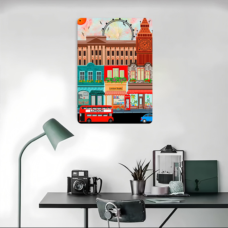 London Reise-Blechposter, indi – Retro Gaming London Bewertung und Preis