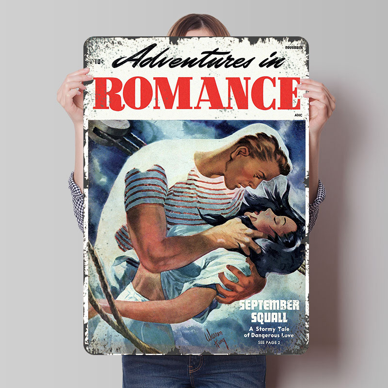 ADVENTURES IN ROMANCE Blechpos – Retro Gaming At Home Bewertung und Preis