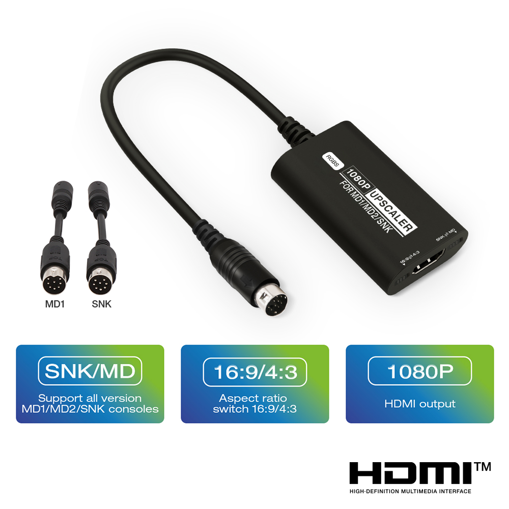 RGBS-Upscaler für SEGA MD1 MD2 – Retro Gaming Hard Drive Bewertung und Preis