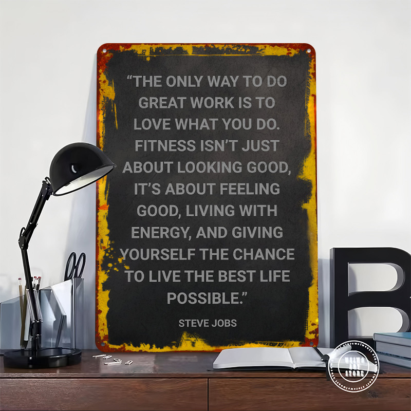 Steve Jobs Fitness-Zitat Metal – Retro Gaming At Home Bewertung und Preis