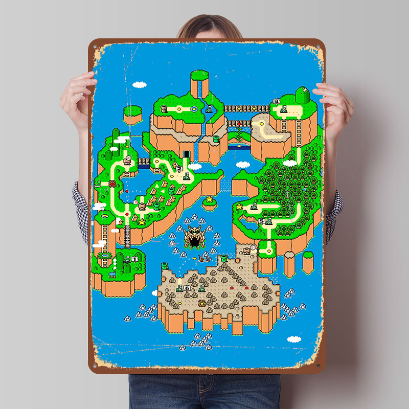 Dinosaurier-Land Metallposter  – Retro Gaming Island Bewertung und Preis