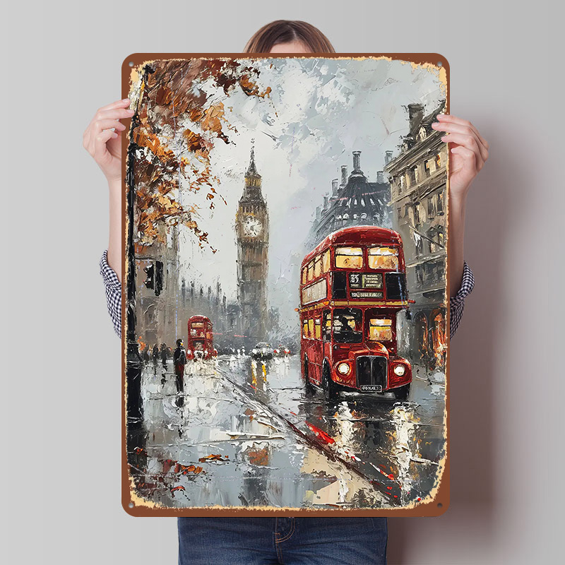 London Bus Charm Metallposter  – Retro Gaming London Bewertung und Preis