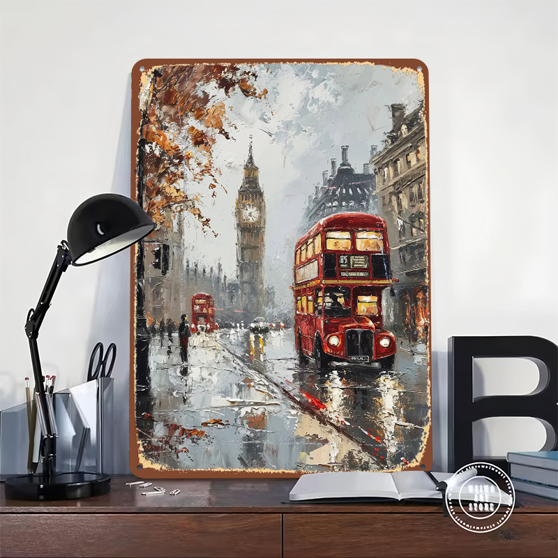 London Bus Charm Metallposter  – Retro Gaming London Bewertung und Preis