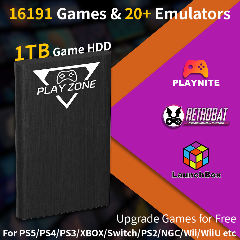 Play Zone 1TB Tragbare Gaming- – Retro Gaming Download Bewertung und Preis