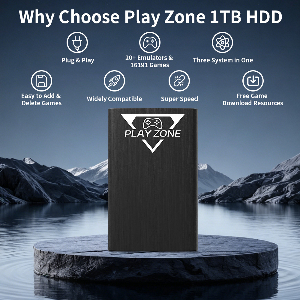 Play Zone 1TB Tragbare Gaming- – Retro Gaming Download Bewertung und Preis