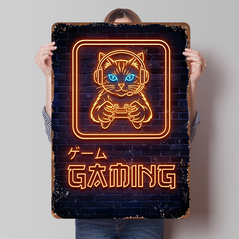 Neon-Gaming-Katzen-Poster, per – Retro Gaming At Home Bewertung und Preis
