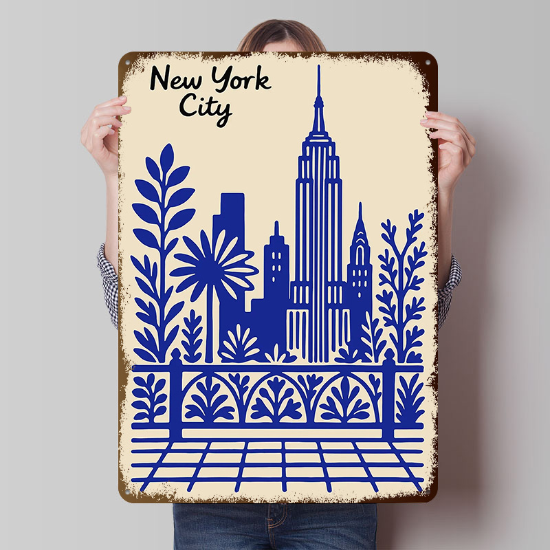 New York City Blaues Poster In – Retro Gaming At Home Bewertung und Preis